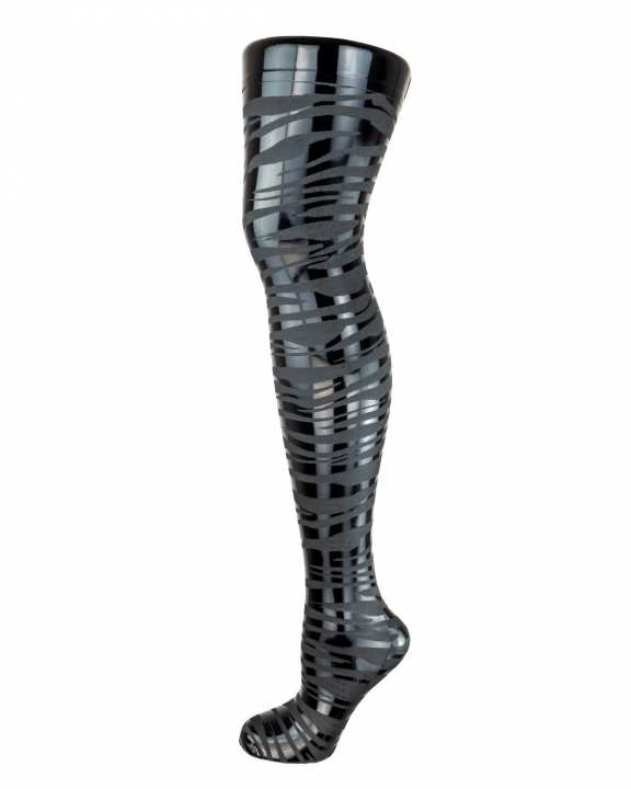 Stockings TIGER easy-to-dress Laser Latex Edition black made by rubbertech-clothging.com